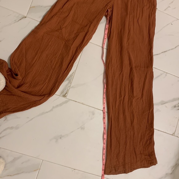 Pumpkin spice latte colored flowy Zara pants size medium - Picture 3 of 4